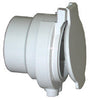 Built-in utility valve w/pin, white