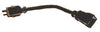 Fitall pigtail, M/F, 10&quot; hooded, black